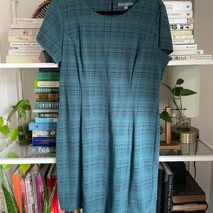 Blue Plaid Business Dress